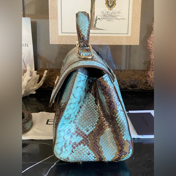 5⭐️SELLER! BRAHMIN 
NWT ($415)🌵Turquoise Stone Tecoma Dayan Satchel MAGNIFICENT! - Picture 12 of 14